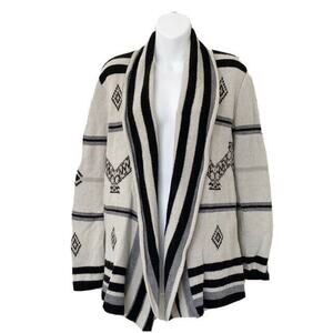 BB Dakota‎ Women's Sweater Sz S Open Cardigan Southwest Themed Wool Blend